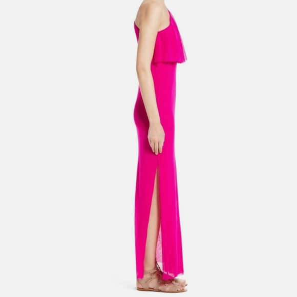 FUZZI Womens Solid Tulle One Shoulder Dress - Picture 3 of 7